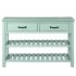  US Direct  Retro Console Table For Entryway With Drawers And Shelf Living Room Furniture  Antique Blue 