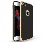  US Direct  Rich Diamond Texture PC TPU Hard Protect Case Back Cover Bumper for iPhone 7 Gold