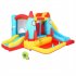  US Direct  Rocket Bounce House Inflatable Castle Jumping Surface Slide With Blower Summer Toys For Children Red Blue