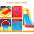  US Direct  Rocket Bounce House Inflatable Castle Jumping Surface Slide With Blower Summer Toys For Children Red Blue