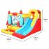  US Direct  Rocket Bounce House Inflatable Castle Jumping Surface Slide With Blower Summer Toys For Children Red Blue