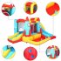  US Direct  Rocket Bounce House Inflatable Castle Jumping Surface Slide With Blower Summer Toys For Children Red Blue