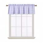 [US Direct] Rod Pocket Light Filtering 50% Polyester Valance Classic Country Farmhouse Kitchen Window Curtains Valance with Mini Ball Tassel