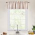  US Direct  Rod Pocket Light Filtering 50  Polyester Valance Classic Country Farmhouse Kitchen Window Curtains Valance with Mini Ball Tassel