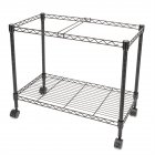 US Rolling Mobile File Cart with 4 Wheels Lightweight Space-saving Single Tier