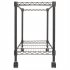  US Direct  Rolling Mobile File Cart With 4 Wheels Lightweight Space saving Single Tier Easy To Assemble 23 6 X 12 6 X 18 black