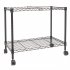  US Direct  Rolling Mobile File Cart With 4 Wheels Lightweight Space saving Single Tier Easy To Assemble 23 6 X 12 6 X 18 black