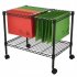  US Direct  Rolling Mobile File Cart With 4 Wheels Lightweight Space saving Single Tier Easy To Assemble 23 6 X 12 6 X 18 black