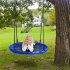  US Direct  Round Tree Swing Adjustable Detachable Design Kids Outdoor Hanging Rope Nest Children Garden Toys blue