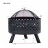  US Direct  Round  Wood Burning Fire  Pit Fireplace Wood Burning Patio Bonfire For Outdoor Camping black