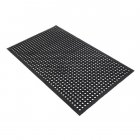 US Rubber Floor  Mat With Holes Non-slip Drainage Mat For Kitchen Restaurant Bar Bathroom Indoor Outdoor Cushion 150*90cm black