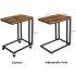  US Direct  SONGMICS Mobile Snack Table Sofa Side Table for Coffee or Laptop with Metal Frame and Casters Modern Piece LNT50X 56 40 9