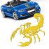  US Direct  Scorpion Totem Decals Car Stickers Car Styling Vinyl Decal Sticker for Cars Decoration white