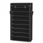[US Direct] Shoe  Rack Non-woven Fabric 10 Layers Widened Black Shoe Cabinet 160*30*88 Black