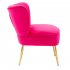  US Direct  Side  Chair Back Chair Fabric Upholstered Seat Chairs For Occasional Bedroom Leisure Fuchsia
