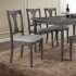  US Direct  Side Chair  Set 2  In Tan Linen   Weathered Gray 71437