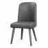  US Direct  Side Chair  Set 2   Gray Pu   Gray Oak  2Pc 1Ctn  72202