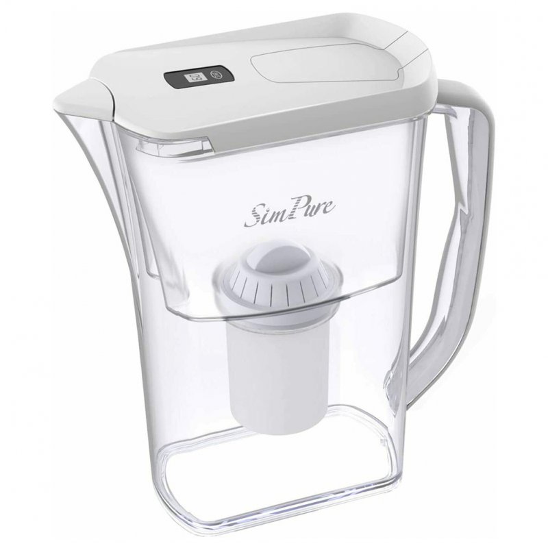 [US Direct] Simpure Longlast Everyday Water  Filter  Pitcher 4 Level Composite Water Filter Dp03r White