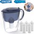  US Direct  Simpure Longlast Everyday Water  Filter  Pitcher 4 Level Composite Water Filter Dp06 Large 10 Cup 1 Count blue