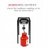  US Direct  Single Head Burning Stove 20w Btu Outdoor Furnace With 1 2m Leather Tube 0 20psig High Pressure Valve black