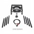 US Direct  Single Head Burning Stove 20w Btu Outdoor Furnace With 1 2m Leather Tube 0 20psig High Pressure Valve black