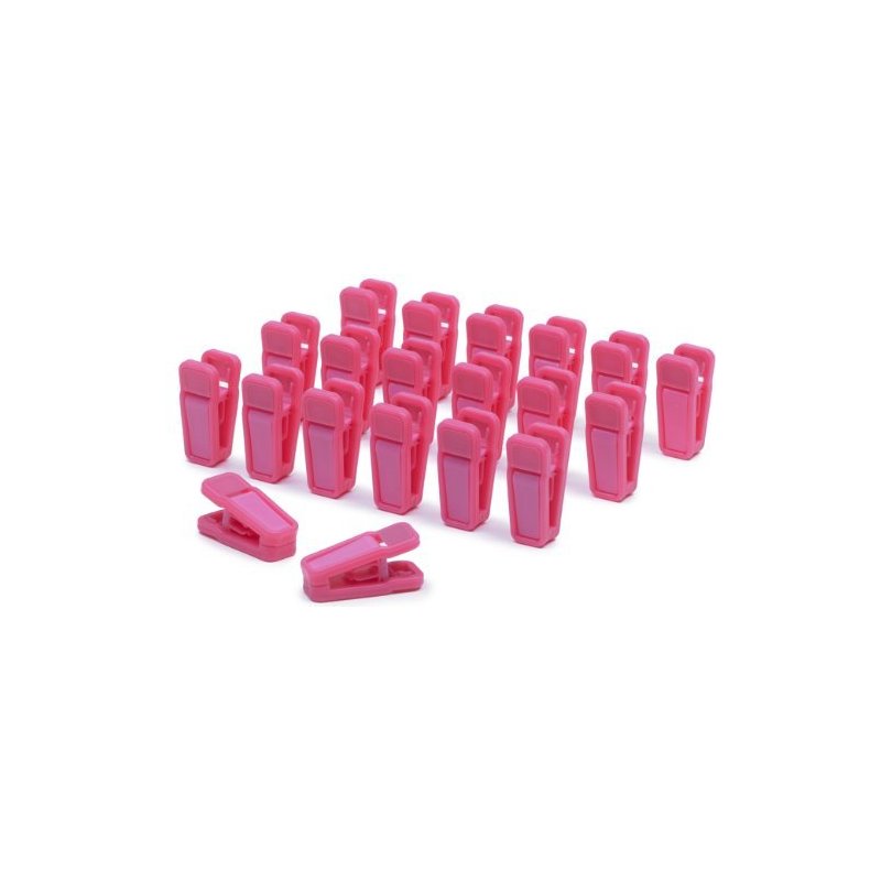 US Slim-Line Set of (20) Finger Clips (Hot Pink)