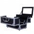  US Direct  Sm 2176 Makeup Case Portable Large Capacity Jewelry Storage Box Cosmetic Organizer With Mirror Handle black
