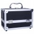  US Direct  Sm 2176 Makeup Case Portable Large Capacity Jewelry Storage Box Cosmetic Organizer With Mirror Handle black