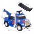  US Direct  Small Crane Single Drive 6v20w Battery 6v4 5ah With 2 4g Remote Control Music Board Kids toy for gifts Blue