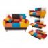  US Direct  Small Space Colorful Sleeper Sofa  Solid Wood Legs