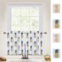  US Direct  Small Window Curtains Set Pineapple Printed Plain Weave Window Tiers Kitchen Bathroom Basement Bedroom Drapes