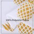  US Direct  Small Window Curtains Tiers Set Pineapple Printed Plain Weave Curtain Kitchen Bathroom Bedroom Drapes Yellow 30  24  2