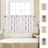  US Direct  Small Window Curtains Tiers Set Pineapple Printed Plain Weave Curtain Kitchen Bathroom Bedroom Drapes Yellow 30  24  2