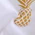  US Direct  Small Window Curtains Tiers Set Pineapple Printed Plain Weave Curtain Kitchen Bathroom Bedroom Drapes Yellow 30  24  2