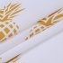  US Direct  Small Window Curtains Tiers Set Pineapple Printed Plain Weave Curtain Kitchen Bathroom Bedroom Drapes Yellow 30  24  2