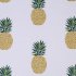  US Direct  Small Window Curtains Set Pineapple Printed Plain Weave Window Tiers Kitchen Bathroom Basement Bedroom Drapes