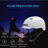  US Direct  Smart4u Smart Bike Helmet with 3 Types of Alert Lights Smart Safe Bling Helmet Comfortable  Lightweight  Breathable Waterproof Cycling Helmet white