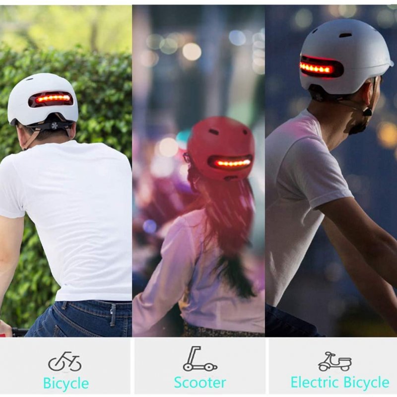 US Smart4u Smart Bike Helmet with 3 Types of Alert Lights,Smart&Safe Bling Helmet,Comfortable, Lightweight, Breathable&Waterproof Cycling Helmet Black