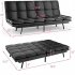  US Direct  Sofa  Bed Memory Foam Couch Sleeper Daybed Foldable Convertible Two seat Sofa black