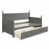  US Direct  Sofa  Bed With Three Drawers Double Size Daybed For Houehold Living Room gray