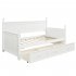  US Direct  Sofa  Bed With Three Drawers Double Size Daybed For Houehold Living Room white
