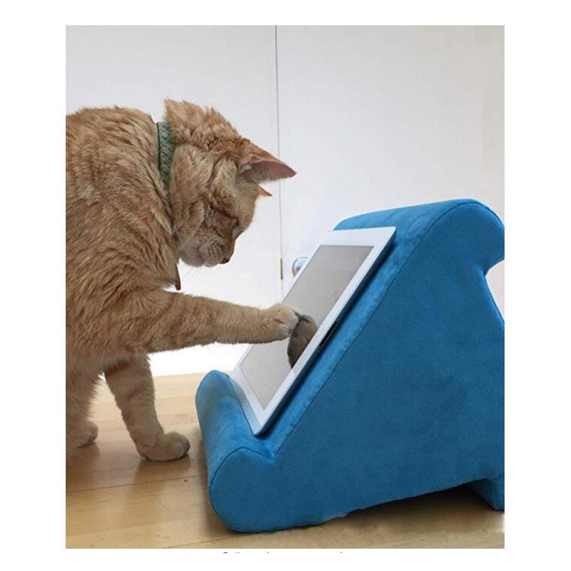 US Soft Pillow Pad Reading Bracket for iPad Phone Support blue