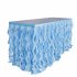  US Direct  Solid Color Tulle Table Skirt for Wedding Party Decoration matching blue 6FT
