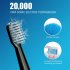 US Direct  Sonic Electric Toothbrush With Smart Timer 3 Modes 2 Brush Heads Ipx7 Waterproof Rechargeable One Charge For 60 Days black