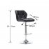  US Direct  Sponge PU Leather Steel Barstool Black 02 WY Bar Chair Adjustable Height Barstool Black