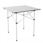 [US Direct] Square Camping Table Lightweight Portable Foldable Table For Camping Beach Picnic Backyards Bbq White