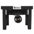  US Direct  Square Gas Stove 20w BTU Diameter 26cm Outdoor Furnace With 1 2m Leather Tube 0 20psig High Pressure Valve black