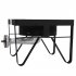  US Direct  Square Gas Stove 20w BTU Diameter 26cm Outdoor Furnace With 1 2m Leather Tube 0 20psig High Pressure Valve black