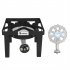  US Direct  Square Gas Stove 20w BTU Diameter 26cm Outdoor Furnace With 1 2m Leather Tube 0 20psig High Pressure Valve black