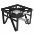 US Direct  Square Gas Stove 20w BTU Diameter 26cm Outdoor Furnace With 1 2m Leather Tube 0 20psig High Pressure Valve black